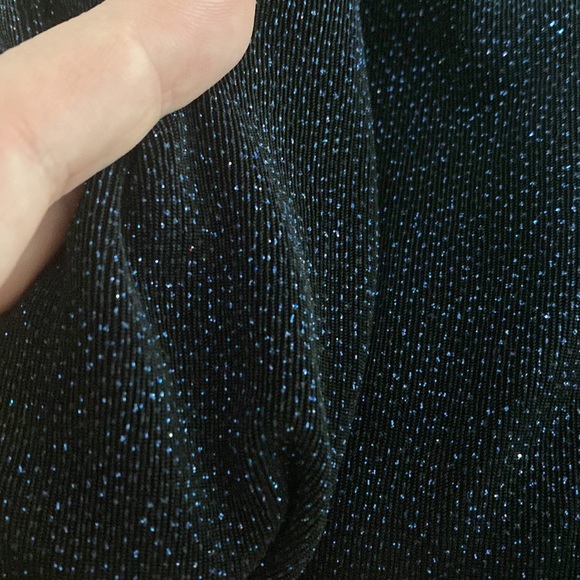 Alice + Olivia Jersey Knit Black Jumpsuit with Blue Sparkles🖤💙🖤 - Picture 9 of 10